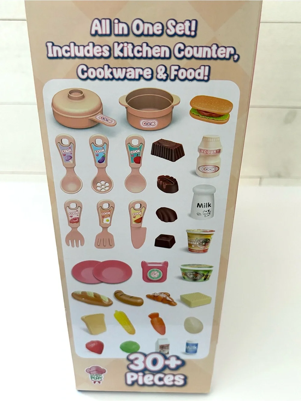 Kitchen Counter Complete Cooking Playset Toy — 30+ Pieces